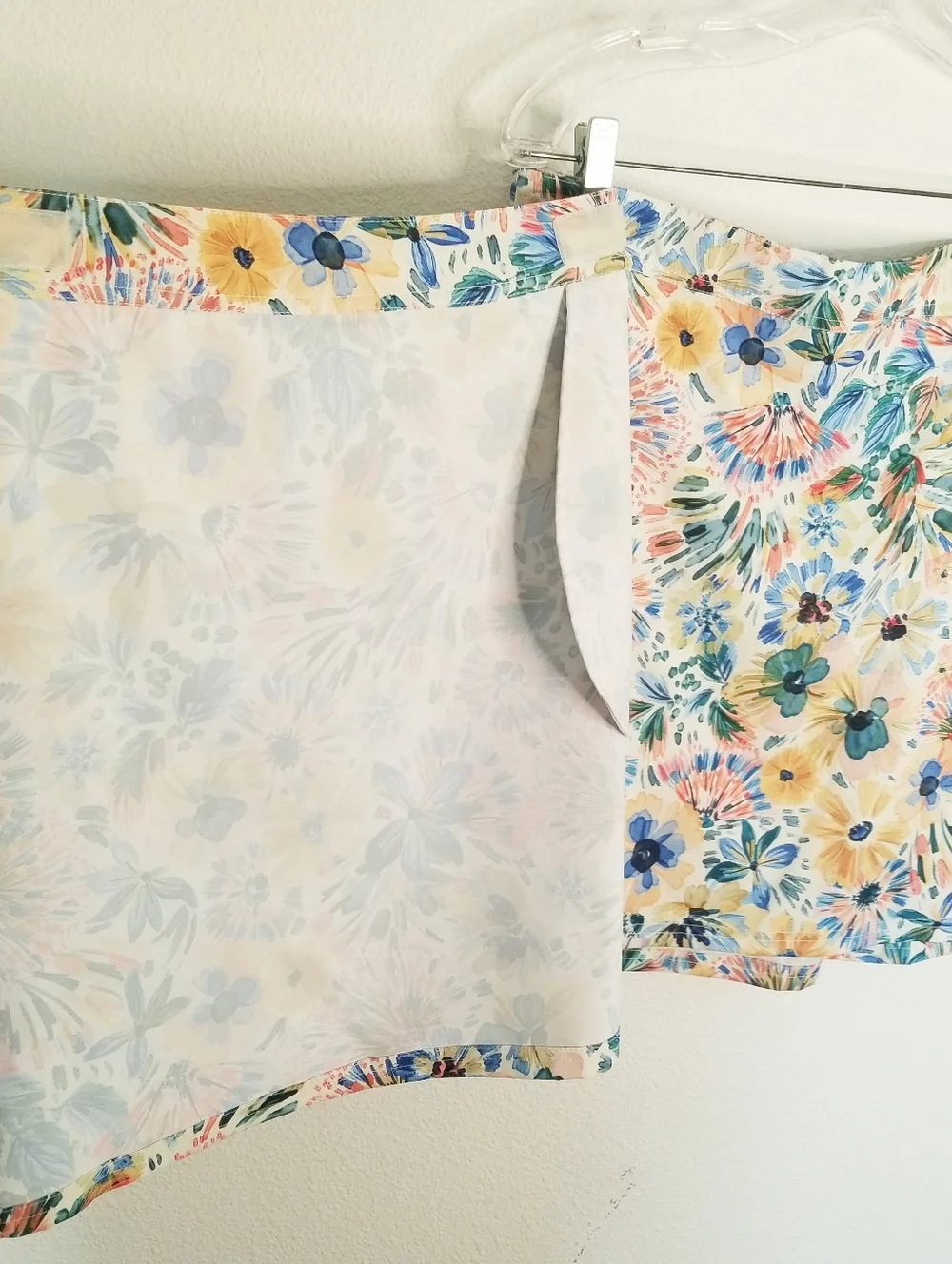 RIPSKIRT Full Wrap Blue Yellow Floral Length 2 Size L - Picture 5 of 9